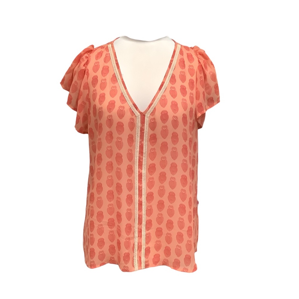 Madison Jules women’s Sheer “Owl” Top Size XXL